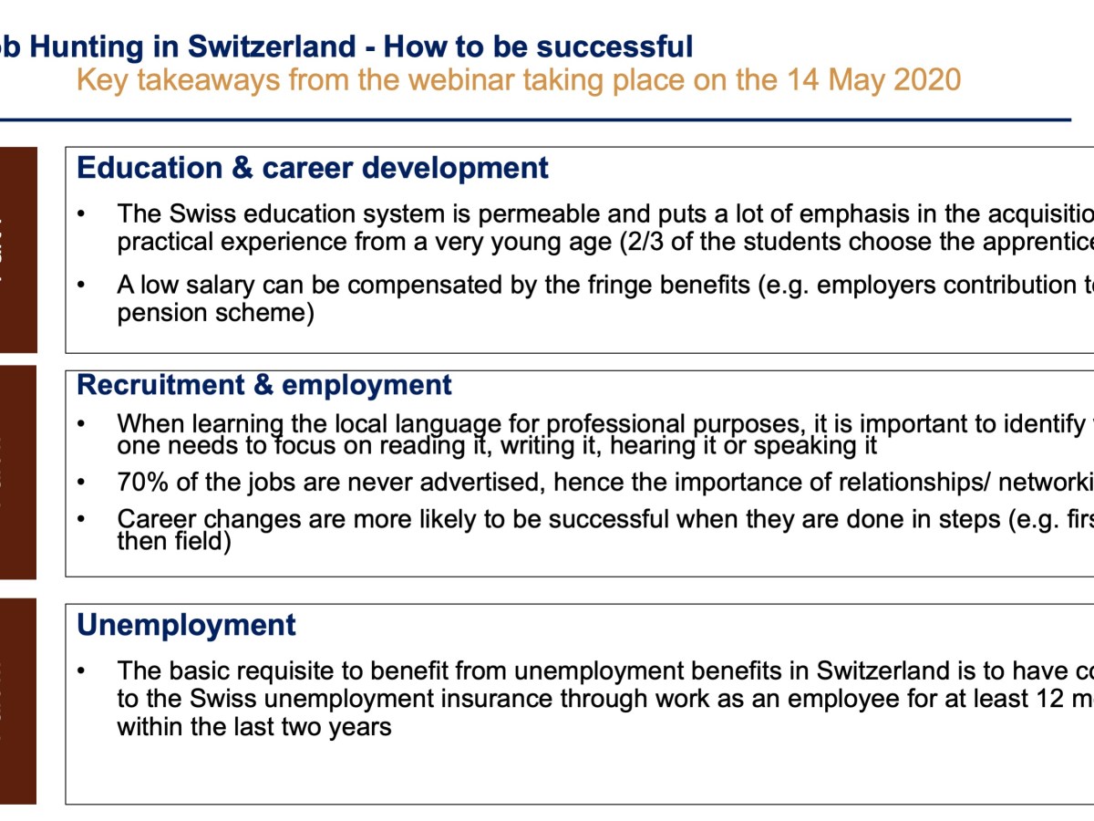 Webinar: Job Hunting in Switzerland – How to be&nbsp;successful